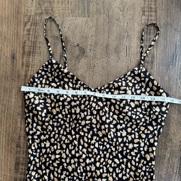 Forever 21 Dress S Sleeveless Small MIDI Fit Flare Cheetah Leopard Slip Sundress - Picture 6 of 7